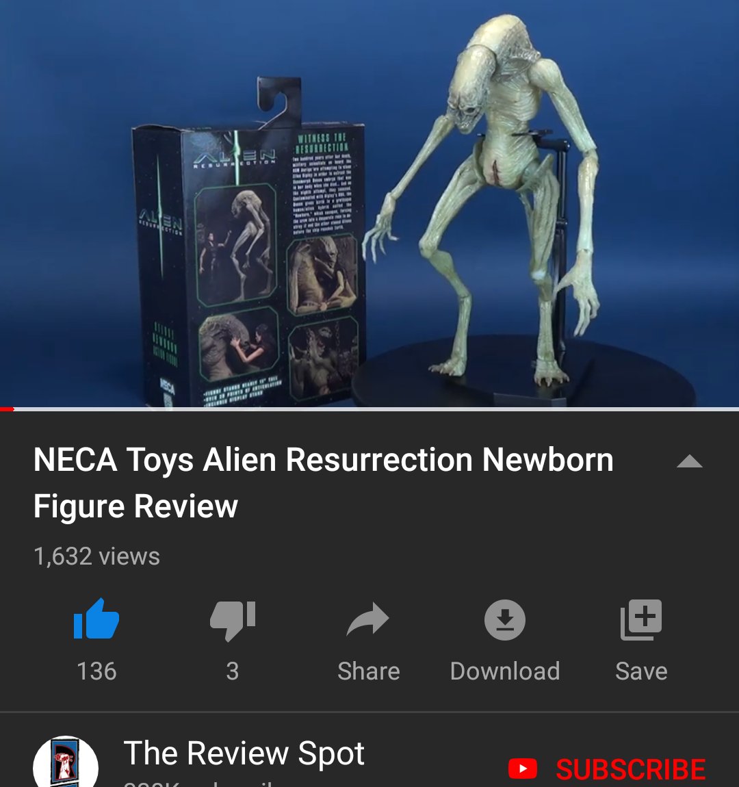 BlueBoy8000's tweet photo. Check out a brand new YouTube video review for @NECA_TOYS #AlienResurrection #NewbornAlien from @spot_review on their YouTube channel! 💚👍 https://t.co/XaCEQIJ4Ft