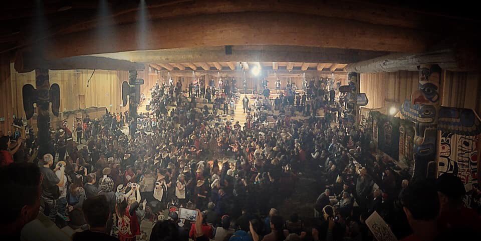 This is what it looks like when the @CHN_HaidaNation and the Haíłzaqv take to the floor to celebrate!