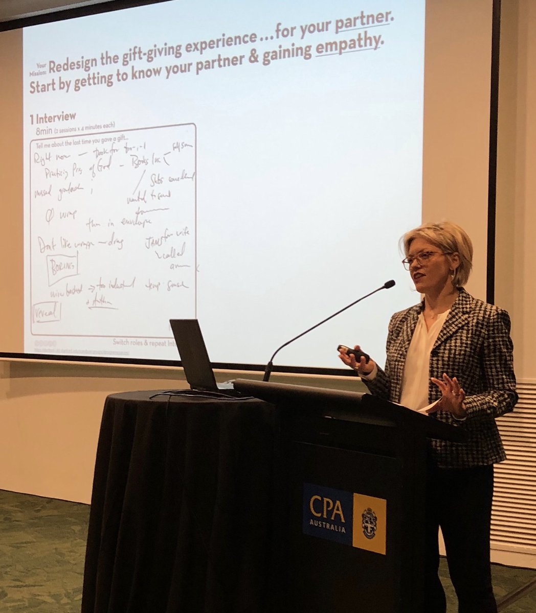 ThinkPlace (@thinkplace) on Twitter photo ThinkPlace Partner <a href="/ninaterrey/">Nina Terrey</a> is speaking <a href="/cpaaustralia/">CPA Australia</a> #CPACongress Sharing the secrets of #designthinking and empathy with a new but engrossed audience. ThinkPlace Partner <a href="/ninaterrey/">Nina Terrey</a> is speaking <a href="/cpaaustralia/">CPA Australia</a> #CPACongress Sharing the secrets of #designthinking and empathy with a new but engrossed audience.