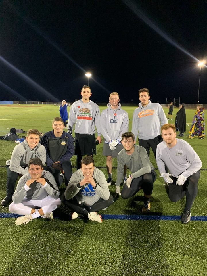 SigmaPiGVSU's tweet photo. Both our A team and our B teams came out with strong showings today to take down @PiKappGVSU A and B team. Good games boys! Shoutout to Jonny “Basement” “Football” B for slinging 3 touchdown passes today and star wide receiver Kevin Lang with 2 touchdowns #HeismanWatch 👀 https://t.co/AxWfZPHDhn