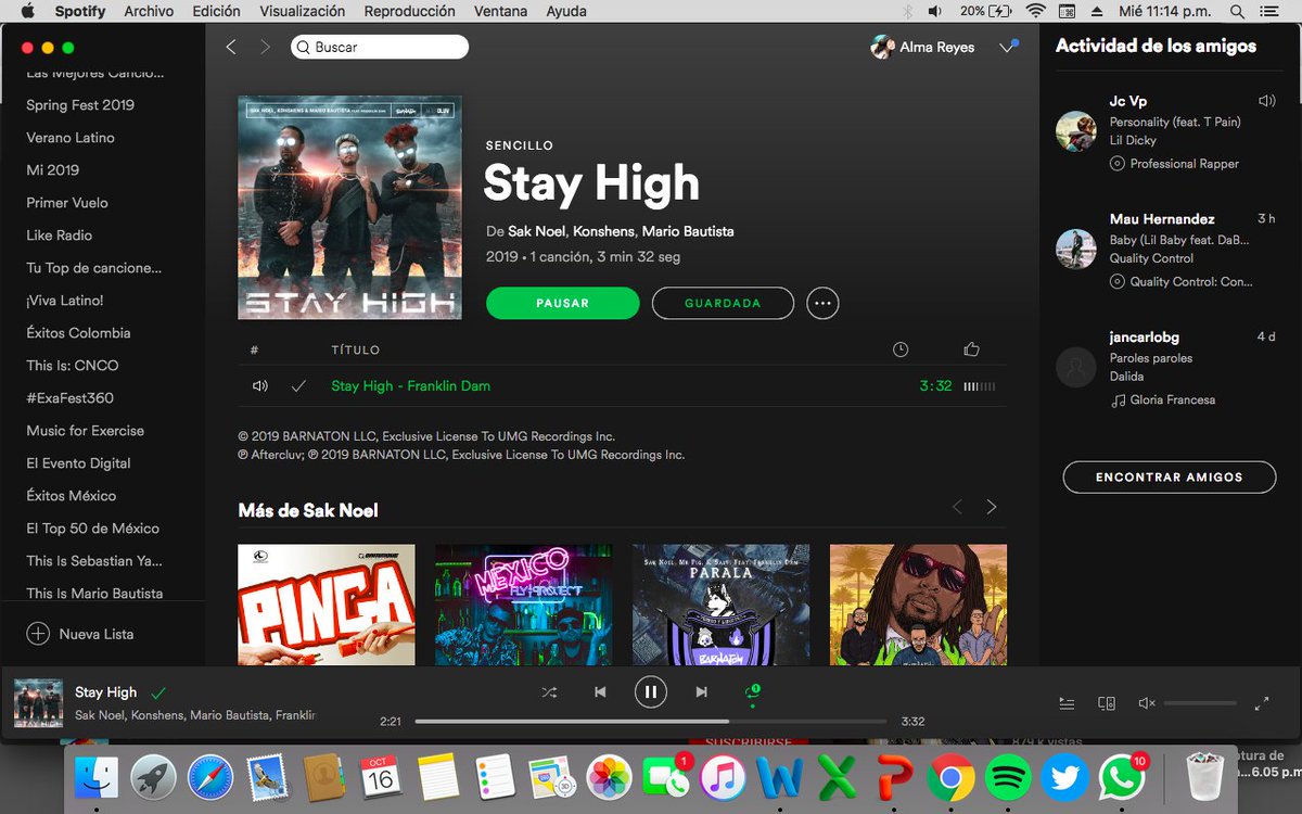 AlmaBau1996's tweet photo. @mariobautista_ @saknoel @konshens @MarioBautistaMB 11:14 Que increíble fue sumarle vistas y reproducciones a Stay High por más de 5 horas! ⚡️⚡️🔥
#PoderBautister https://t.co/w2klGRK3HW