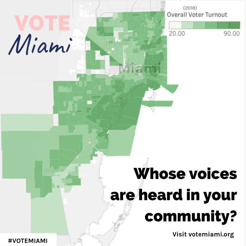 The future of #MiamiDade is in all of our hands. In partnership w/ <a href="/MiamiHerald/">Miami Herald</a>, we're SO excited to launch #VoteMiami – an online hub &amp; call-to-action challenging every Miamian to get informed, get active, and get ready to #VOTE on 11/5! Check it out ➡️ votemiami.org