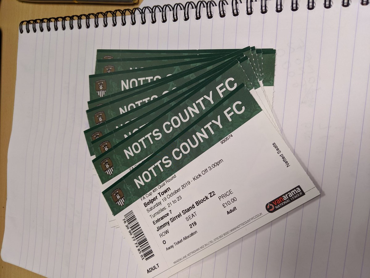 Can't wait to support the mighty <a href="/BelperTownFC/">𝗕𝗲𝗹𝗽𝗲𝗿 𝗧𝗼𝘄𝗻 | 𝟣𝟪𝟪𝟥</a> at <a href="/Official_NCFC/">Notts County FC</a>  on Saturday.
We will be 10 out of the 1500 strong orange army!!! #FACup
