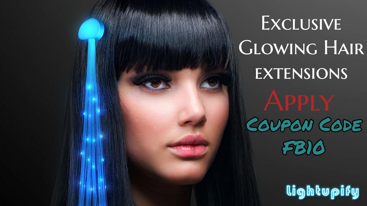lightupify's tweet image. Exclusive Glowing LED Hair Extensions
Glow in the dark disco mood with the most trendy #Glowinghairextension. Lightupify has all kinds of LED accessories for you. (Offer valid for Lightupify Facebook followers only)
Use Code: FB10 For more visit: bit.ly/2VKp9RU #ledhair
