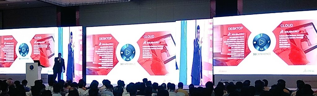 AshwinHuggi's tweet photo. #SWX2020LAUNCH key note speaker Mr Ankur Sharma from Dassault Systems presenting addressing the audience @SOLIDWORKSIndia @BEACON_India #BEACON_india https://t.co/q5EQRSPUyC