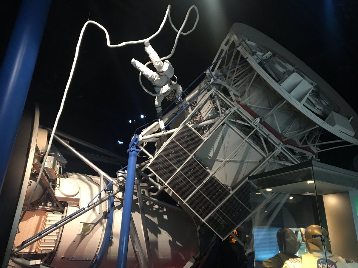 Flippy787's tweet photo. Flew down to Houston to see @NASA_Johnson @SpaceCenterHou 
So Awesome!! They had the Gordon Cooper’s #Faith7 Mercury Capsule, Gemini 5, Apollo 17 Command Module, A HUGE life size Skylab Trainer &amp; tons more! https://t.co/KQNiDGGkzY