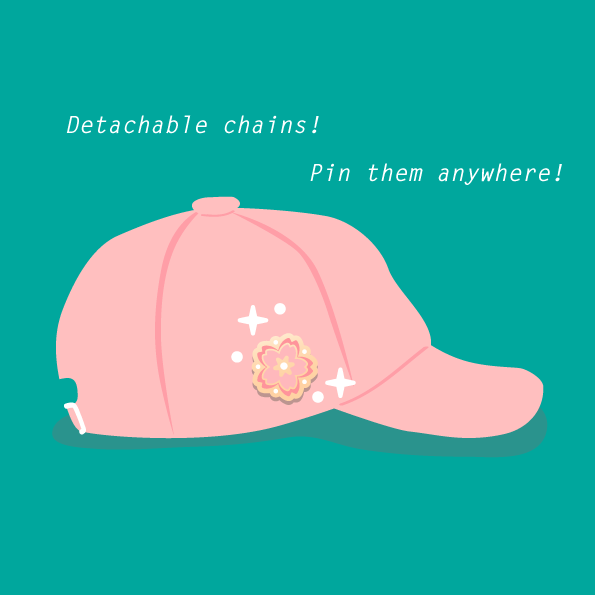 「Sakura enamel collar pins with detachabl」|muta 🍰 comifuroのイラスト