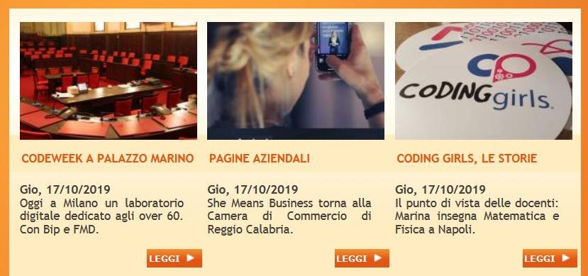 Oggi le città protagoniste su mondodigitale.org sono #Milano, #Napoli e #ReggioCalabria 
- #CodeWeek per #over60 con <a href="/ComuneMI/">Comune di Milano</a> <a href="/robi_cocco/">Roberta Cocco</a> <a href="/Bip_Group/">BIP</a> #apprendimentointergenerazionale 
- #SheMeansBusiness a <a href="/CamComReggioCal/">CamComReggioCalabria</a> 
- #Codingirls napoletane <a href="/MiurSocial/">MiurSocial 😷</a> #gendergap
