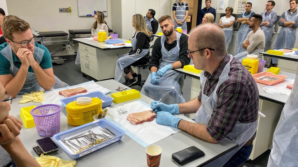 In early October, the Sydney The In early October, the Clinical Skills and Simulation Centre at Royal North Shore Hospital hosted a  two-day Surgical Skills workshop for 18 students who travelled from as far as Far North Queensland and South Australia. surgery.rnsh.org/rnsh-hosts-a-t…
