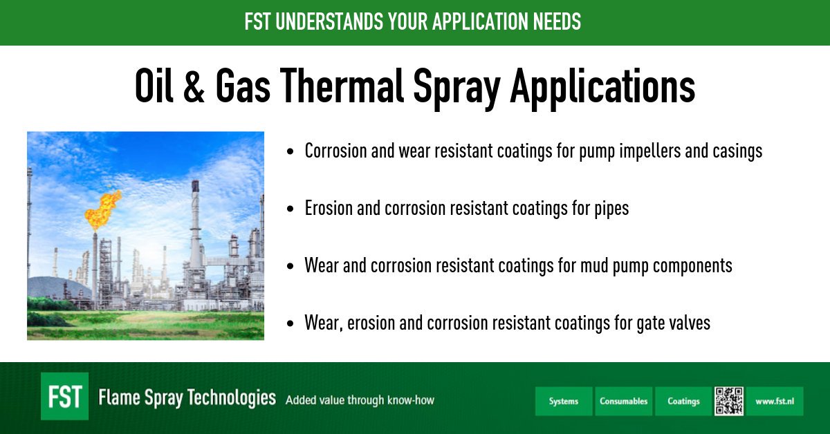 Flame Spray Technologies Understands Oil and Gas Thermal Spray Application Needs!
#FlameSprayTechnologies #FST #OilandGas #OilandGasServices #OilandGasIndustry #Mining  #ThermalSprayApplications #ThermalSpray #IndustrySolutions #ThermalSprayExperts #HVOF