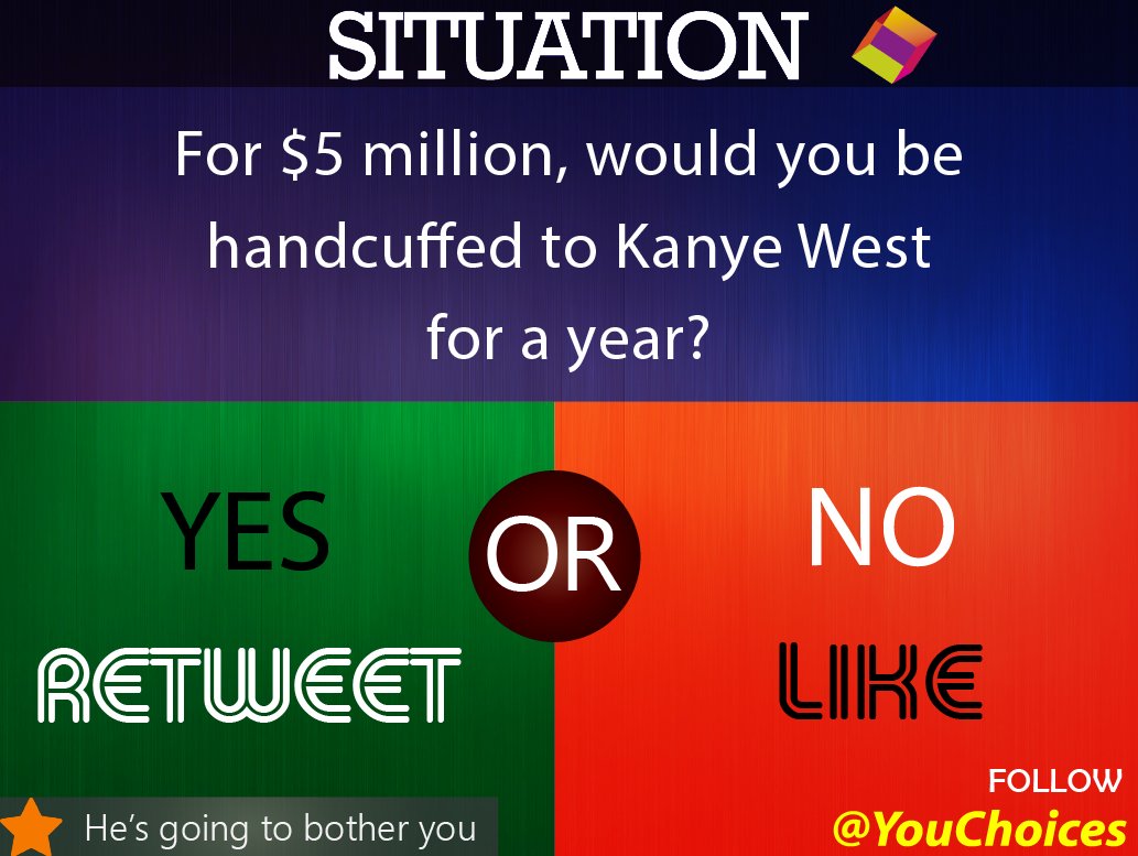 YouChoices's tweet photo. Would you? https://t.co/ZYq0hMoCML