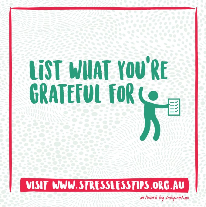 Stop. Take a Breath. List 5 things you’re Grateful for today.
This can be used to help bring us back to the moment and think of the things in our life that we are grateful for.

#mhm2019 #mentalhealthmonth