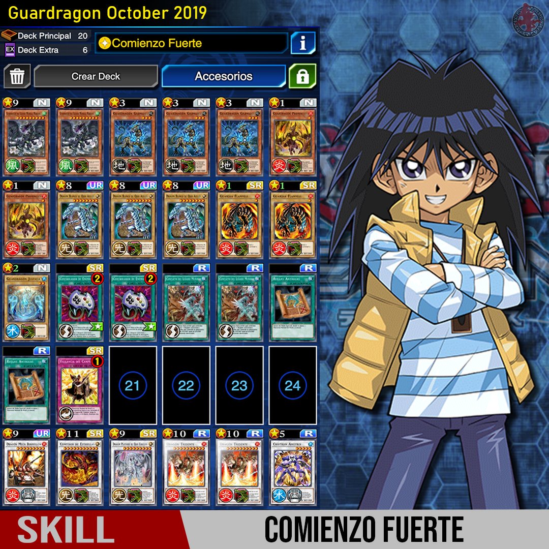 Deck Guardragon con la skill "Comienzo Fuerte" de Mokuba Kaiba DM, el deck es bastante econmico debido a la baja rareza de las cartas y que muchas se pueden conseguir farmeando en Deck Guardragon con la skill "Comienzo Fuerte" de Mokuba Kaiba DM, el deck es bastante econmico debido a la baja rareza de las cartas y que muchas se pueden conseguir farmeando en