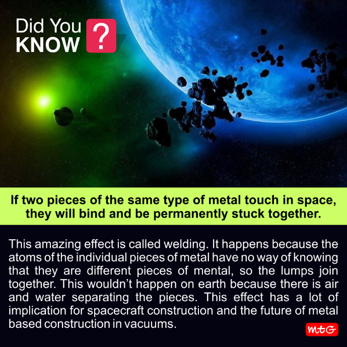MTG Books on Twitter "Did you know in space, metals can weld together