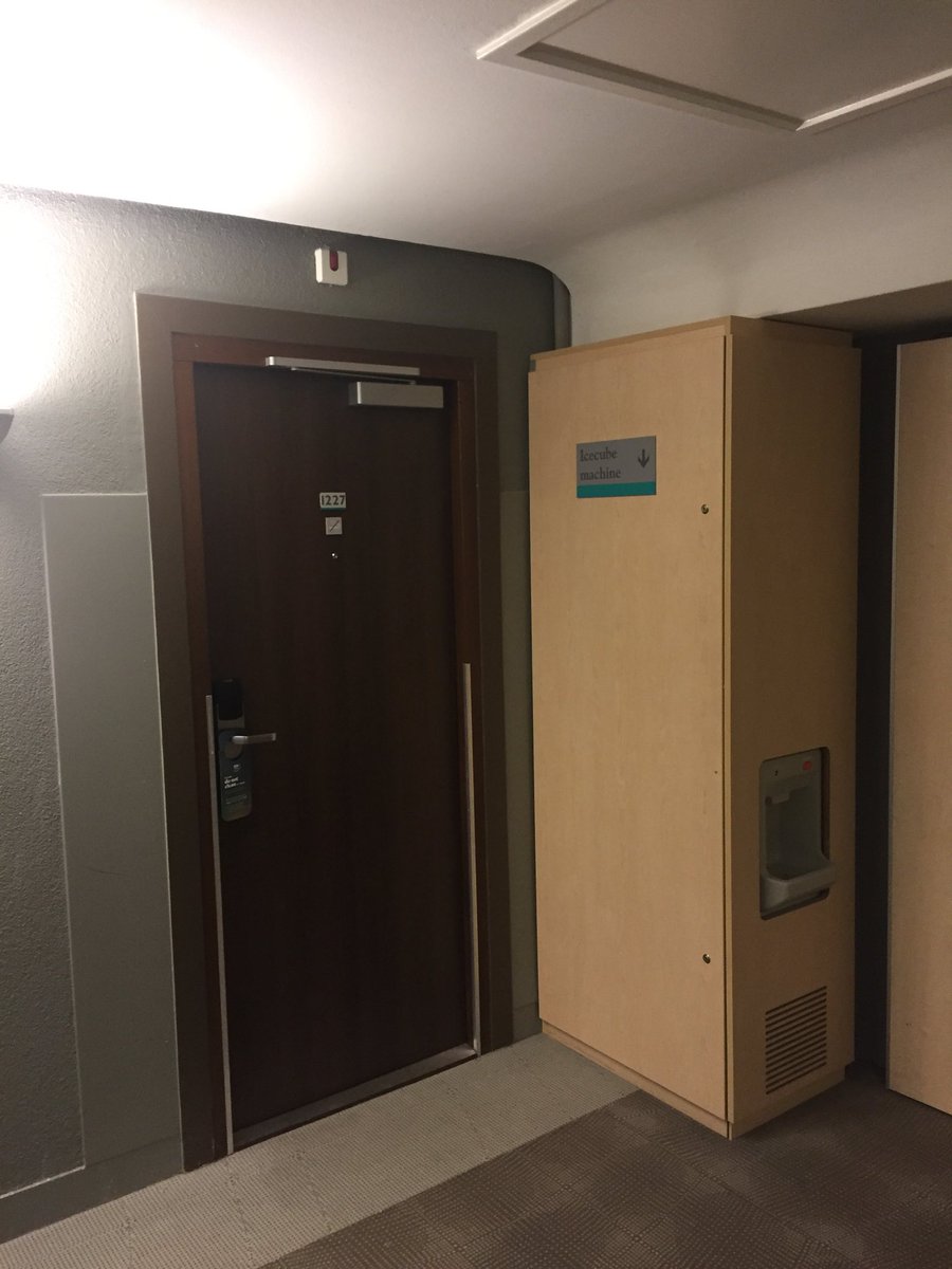 The hotel room you REALLY wouldn’t want. Opposite three lifts and next to the ice machine. Hope they got a discount!!