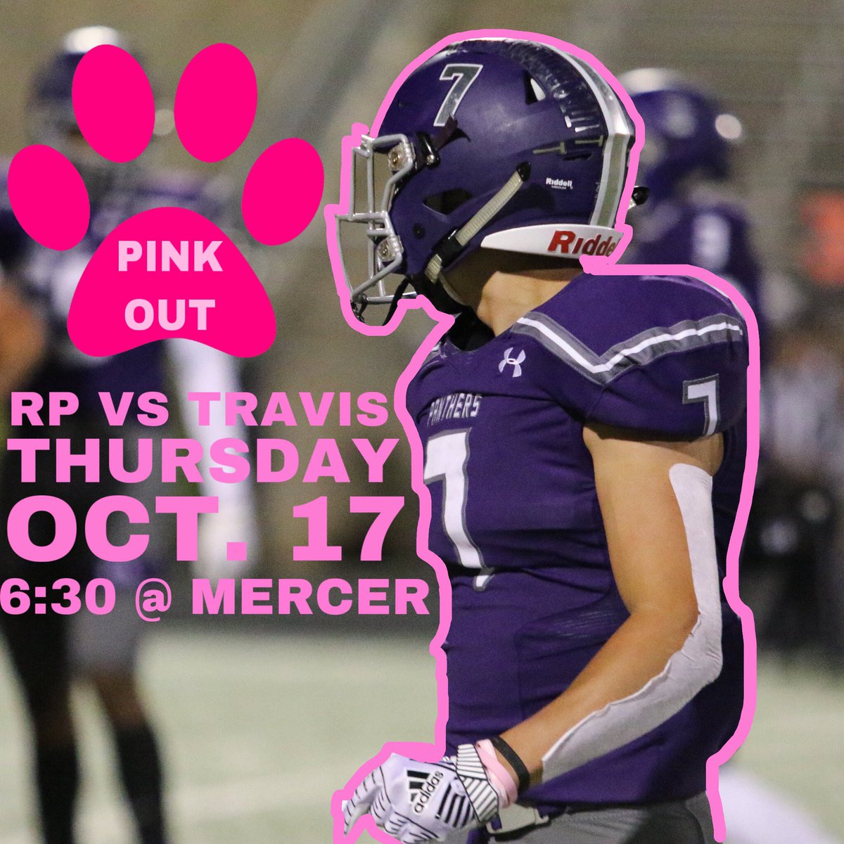 Today is RP varsity football game day!! 😈 Pink-out theme for BCA!💗 Let’s pack the place in pink!!💕