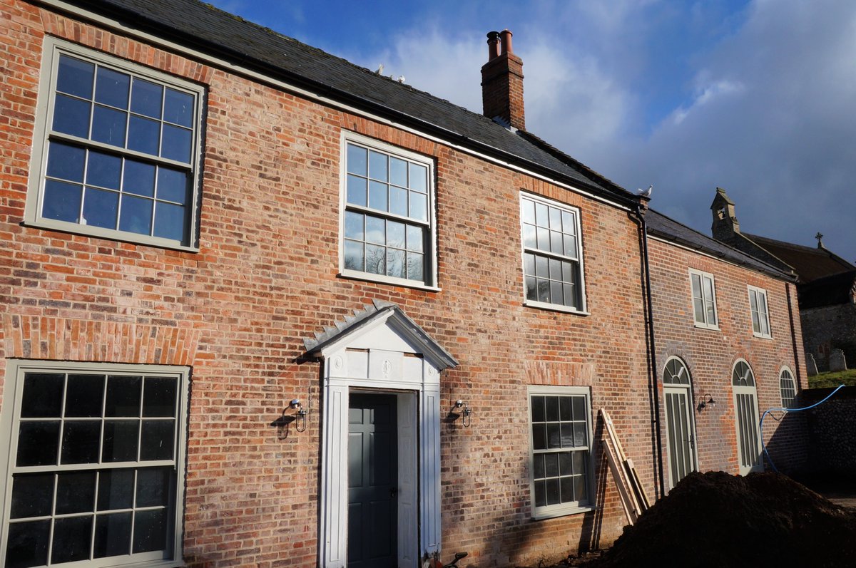 RobSonLtd's tweet photo. We have almost completed a refurbishment and extension to an old Mill House in Norfolk. Many key features have been retained including the staircase and curved head windows #norfolk #builder #norfolkbuilder #renovation #extension #home https://t.co/5FgJ0IPyGV