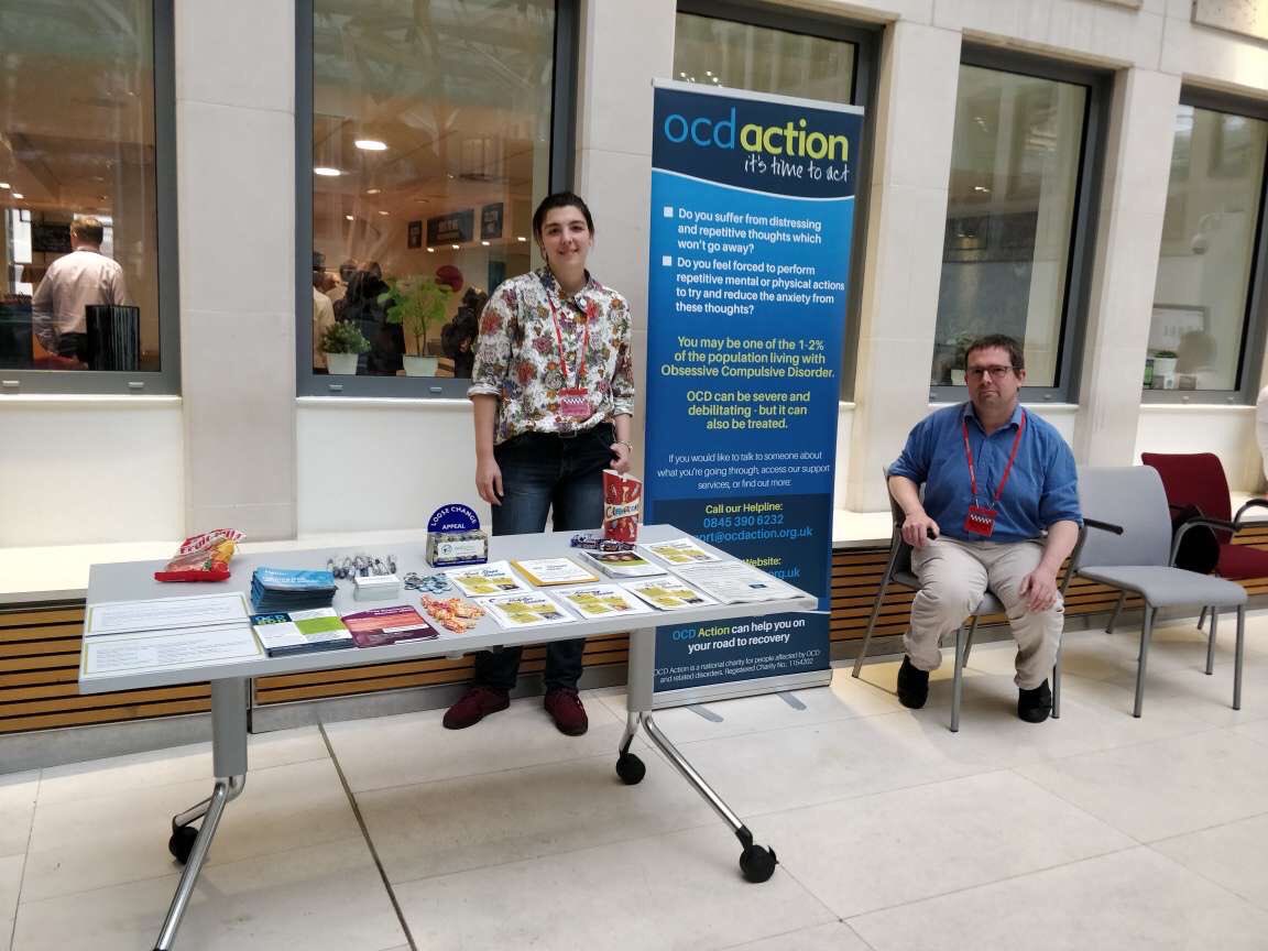 OCD Awareness stand at Ministry of Justice ⁦@MoJGovUK⁩ with ⁦@ocdaction⁩ - doing our bit in #OCDweek