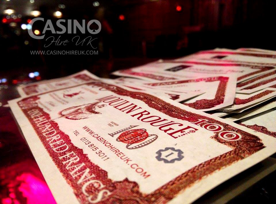 Why not add custom fun money to your casino hire. We can add colour themes, logos, images, and customise the text.