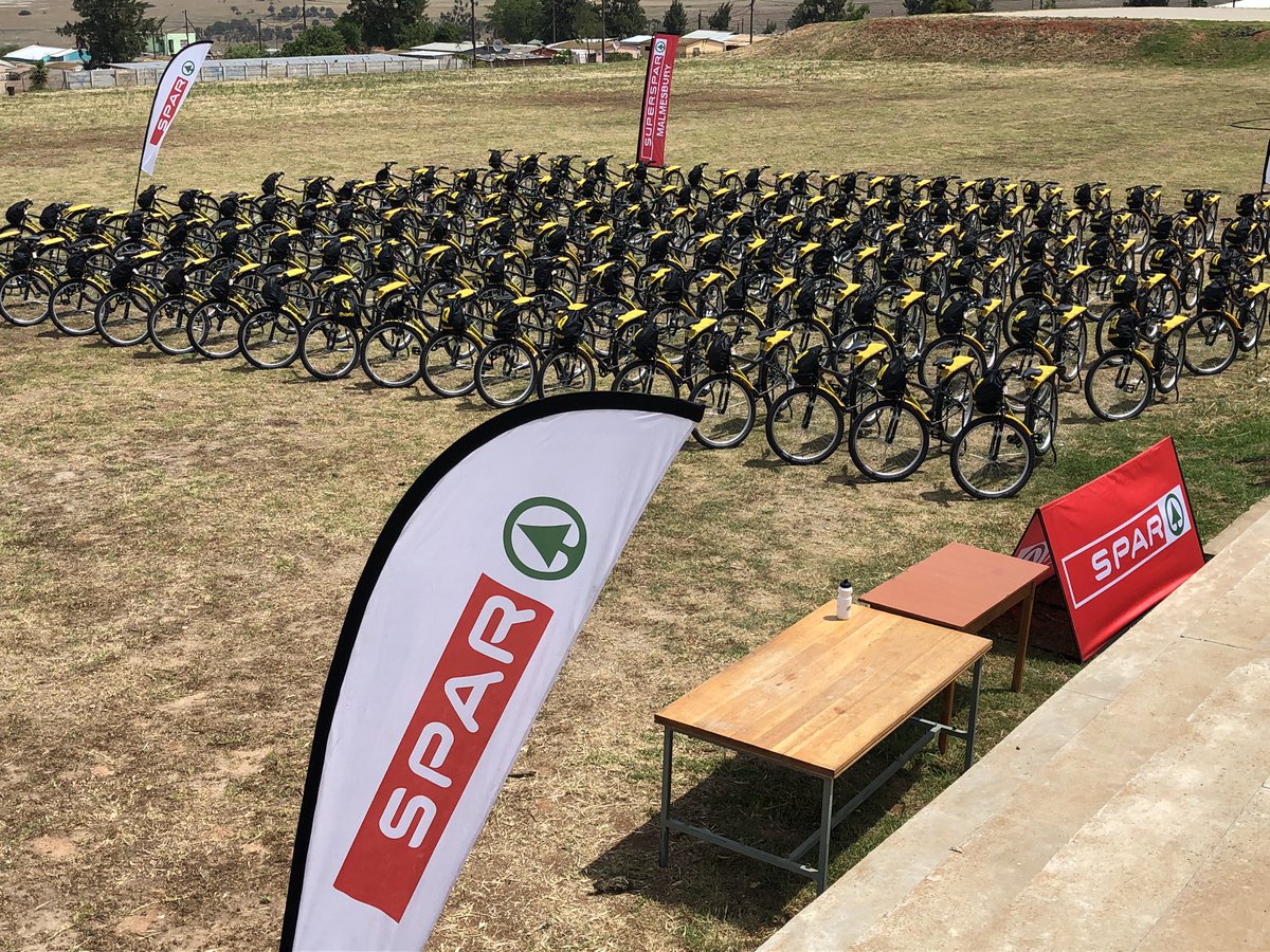We out at Ilingelethu Secondary School in Malmesbury preparing for the Qhubeka bicycle distribution #qhubeka #bike4all #learntoearn #ppa #ben #sparmalmesbury #malmesbury #ilingethu