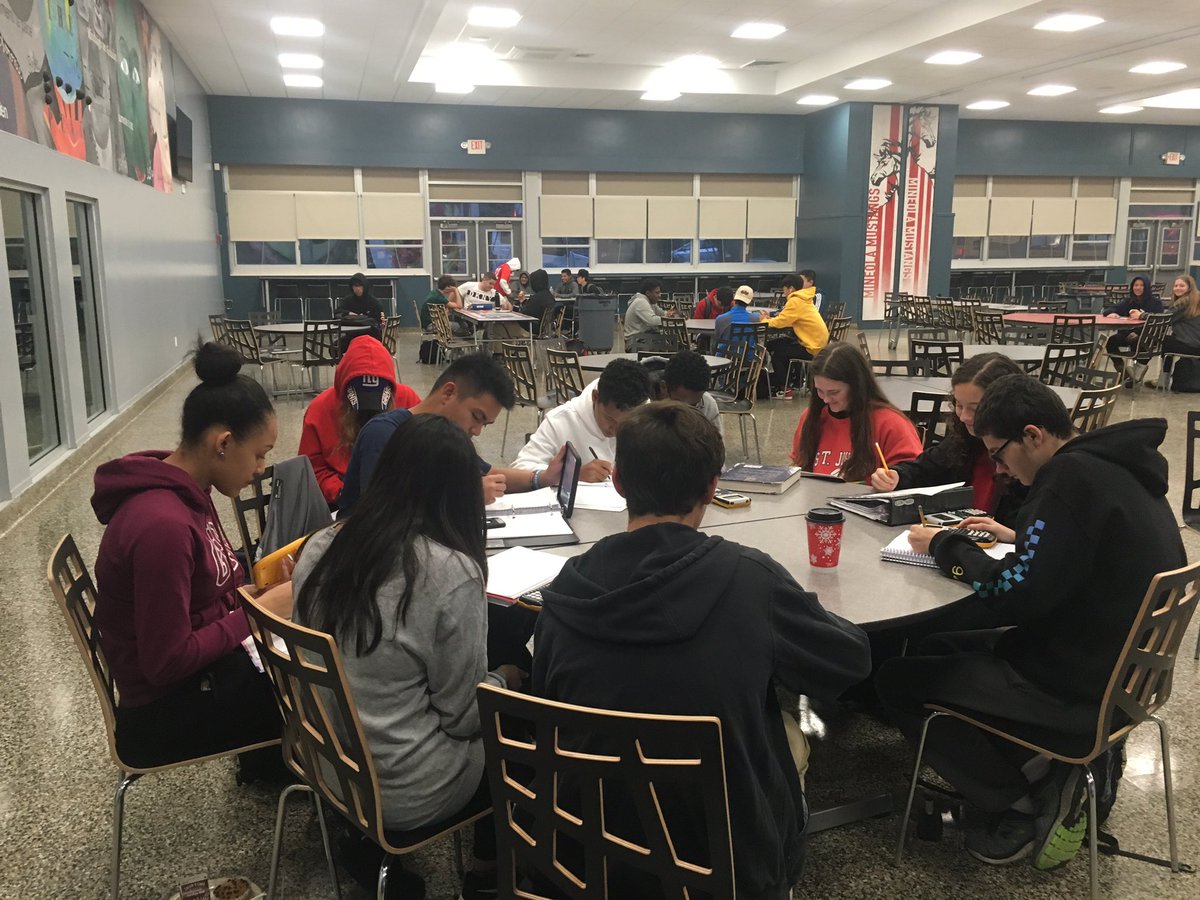 Alg2CC and BC Calc students merge for a 7 am math prep before their exams! Love their dedication!