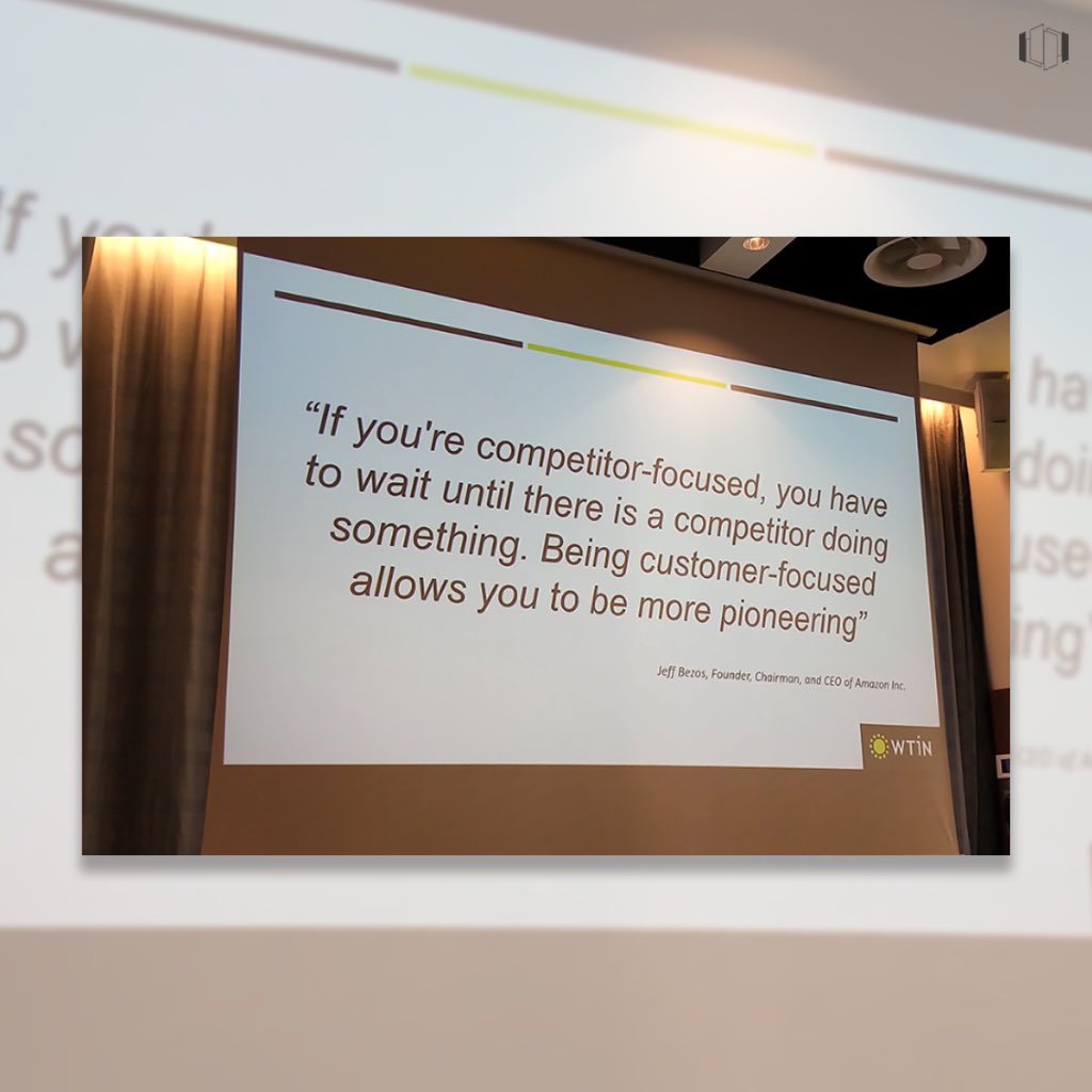 ELSECorp's tweet photo. Starting Day 3, executive workshop x #digitaltransformation at the @WTiNInnovate with this quote by #JeffBezos. | #ELSECorp #VirtualRetail #FashionTech #startup #Innovation #Textiles #customization #3DFashion #WTiNInnovate #WTiN https://t.co/ytynku3hCr