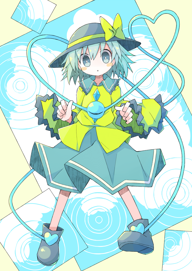 komeiji koishi 1girl solo hat skirt shirt third eye heart  illustration images