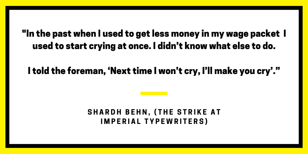 Imperial_Strike's tweet photo. FINAL WEEK!

In 1974 at Imperial Typewriters, Asian workers found they were being paid less than their white colleagues. At the time, almost 70% of the workforce were Asian. They decided to take action: https://t.co/tdhW06xUH5 https://t.co/cXxGxDOn4I