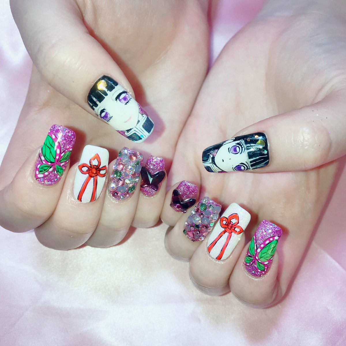 のあ 8 8歌舞伎町neon出勤 در توییتر 鬼滅の刃 栗花落カナヲ 鬼滅の刃 栗花落カナヲ カナヲ 鬼滅の刃ネイル 痛ネイル キャラネイル 手書きネイル 福岡 アニメ アニメ好きな人と繋がりたい Kimetsunoyaiba Kanaotsuyuri Anime Animegirl Nail