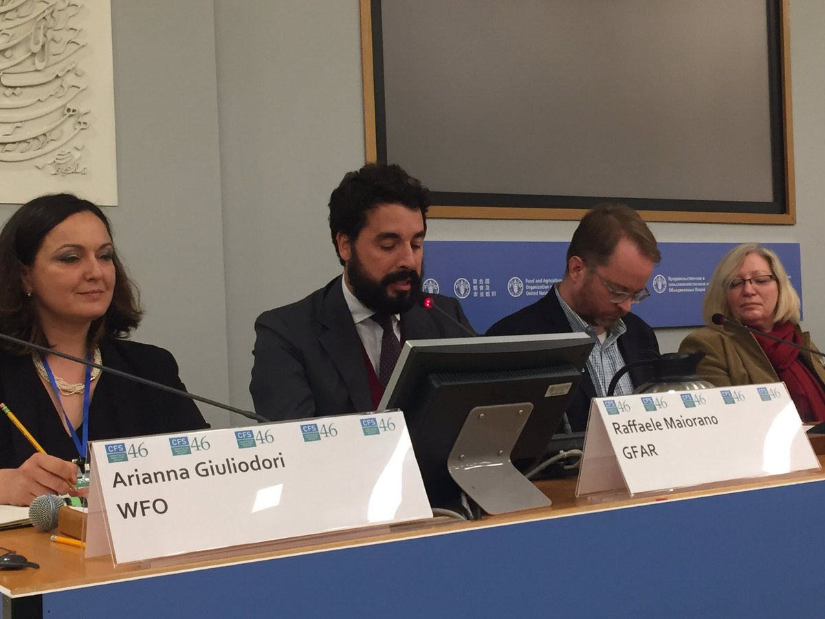 How is @Gfarforum working with the #farmers? #GFAR chairman <a href="/RM_Maiorano/">RMM</a> explaining the role of the multi-stakeholder platform in fostering #innovation and #SDGs implementation.