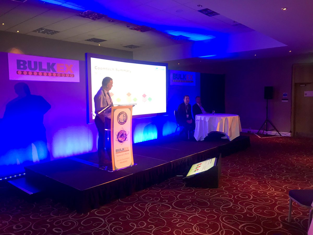 MHEA_BULK's tweet photo. Day 2 of #BULKEX19. Very insightful discussion this morning with Mike Brinkley from @networkrail and Philip Jarvis from #coomtech. https://t.co/fhQ0v3Sb3W