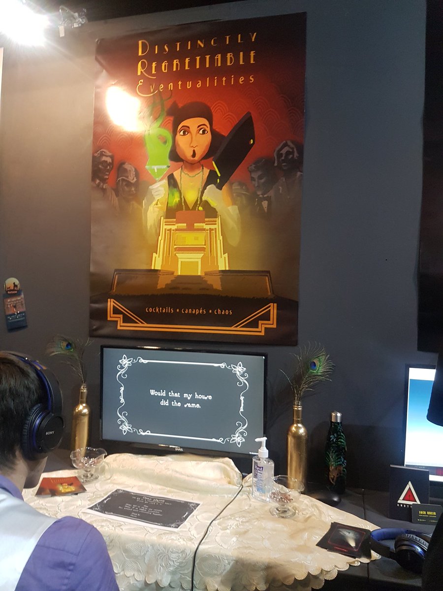 Distinctly_Game's tweet image. Don't miss out on giving Distinctly Regrettable Eventualities a go! Honestly, how hard can hosting a dinner party be...😏🥂 #EGX2019