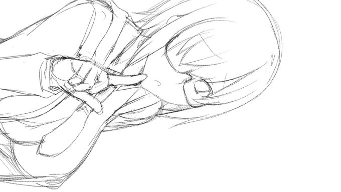 お絵かき手順('ω')
1.下書きをする
2.ペンを入れる
3.色を塗って影のあたりをつける
4.なんか気に入らないから全部やり直す(※)
※.場合によっては何度か繰り返す
こんなことばっかやってるから完成が遅い('ω') 