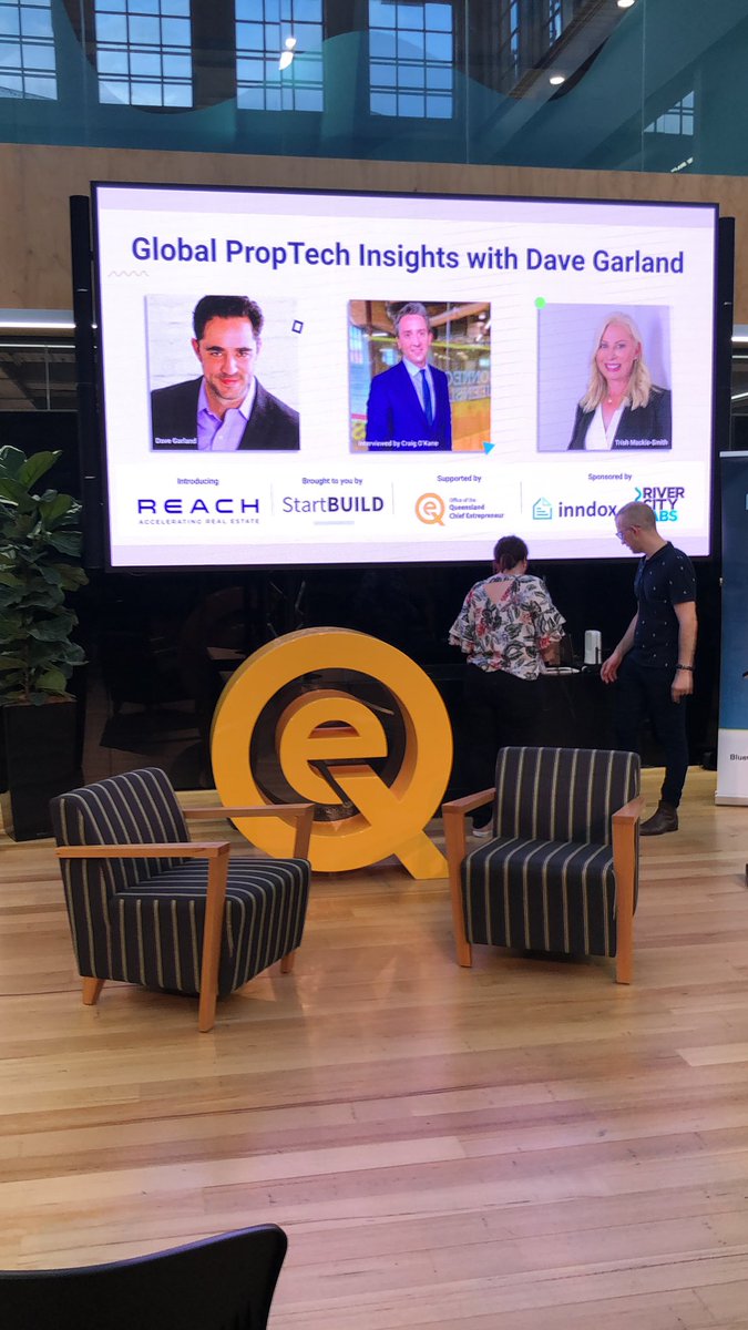 IHolmyrd's tweet photo. Getting set up for our final event for the @REACH_Au tour!  

Thank you to #StartBUILD and @inndox for inviting us to speak all things #proptech and shout out to the event partners @RiverCityLabs @AdvanceQld  

#proptech #investment #Brisbane #startupaus https://t.co/DR2MV72ghz