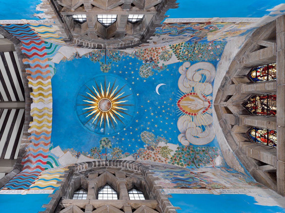 HistoricEngland's tweet image. ✅ SAVED

The cathedral of the Arts and Crafts Movement, Grade I Listed St Andrew’s Church, was added to the Heritage at Risk Register in 2013

It contains stunning wall and ceiling murals, which depicts the creation of the cosmos

bit.ly/2Mi78Hm 

#HAR2019