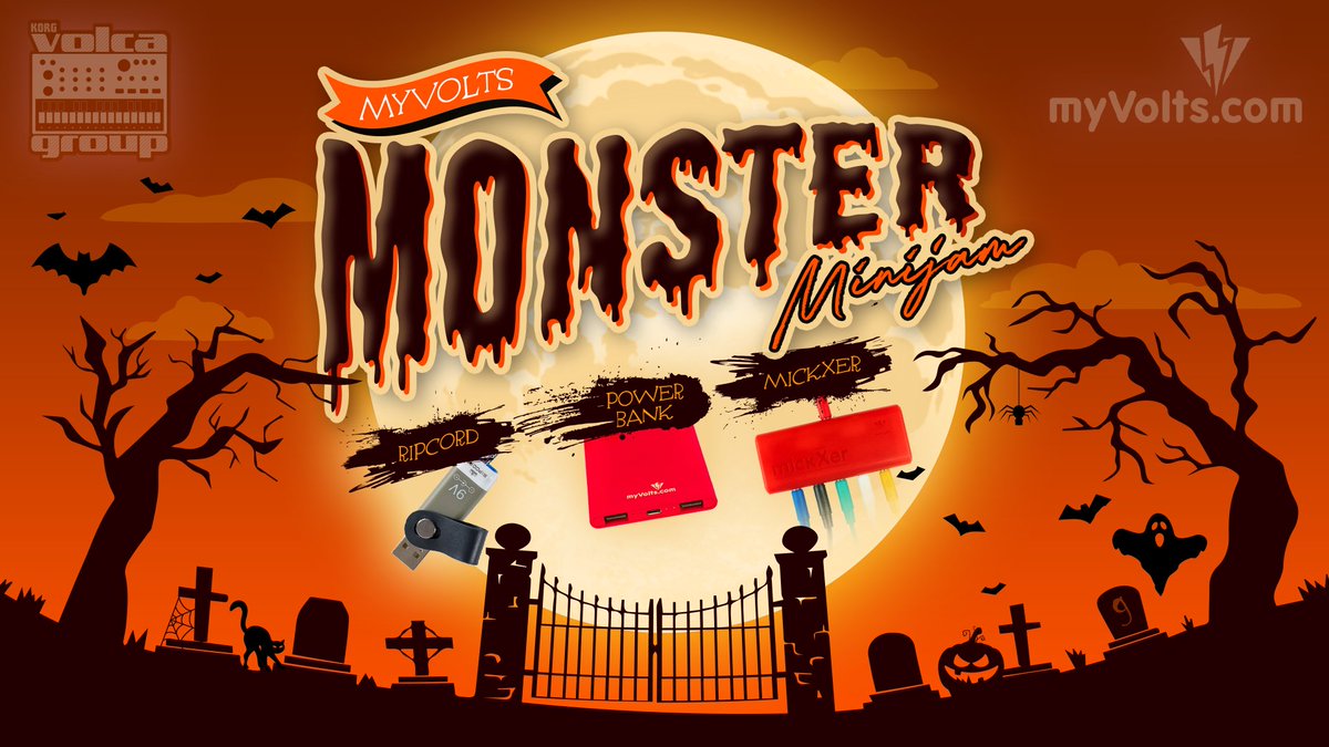 VolcaJam's tweet image. 🎃To celebrate Halloween, @myvolts are giving away a few ghoulish goodies for the best spooky horrifying sound video using @KorgUK volcas!
 
Grab your #korgvolca, some eerie fx, create a spooky video and join in the freaky fun: facebook.com/groups/korgvol… 

#korg #korgvolca #volca
