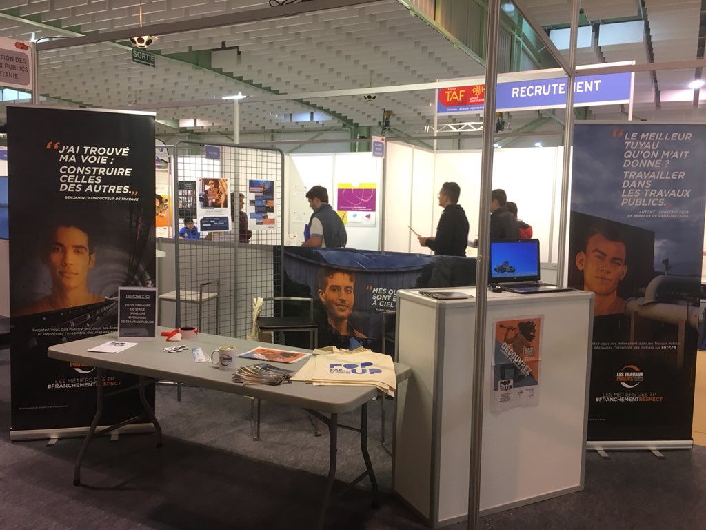 FRTP_MidiPy's tweet photo. Les métiers des #travauxpublics au TAF de St Gaudens, on vous attend ! #popuptp #franchementrespect @FNTP_info @actoulouse @Occitanie https://t.co/jXsAWtBQ48