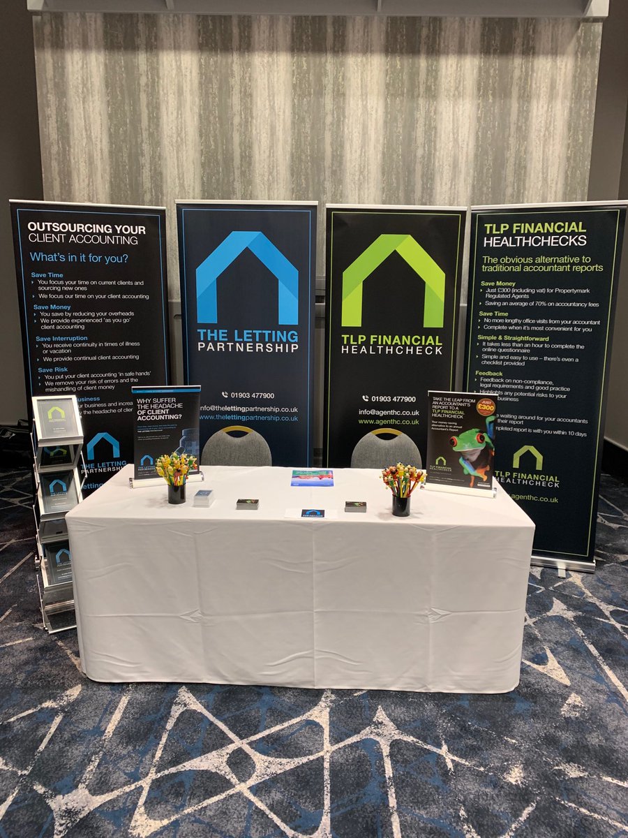 ⁦<a href="/LettingPartner/">The Letting Partnership</a>⁩ All set up for today’s <a href="/arla_uk/">ARLA Propertymark</a> regional conference in Wales . Looking forward to meeting you all! #lettingagents #clientaccounting #clientmoneyprotection