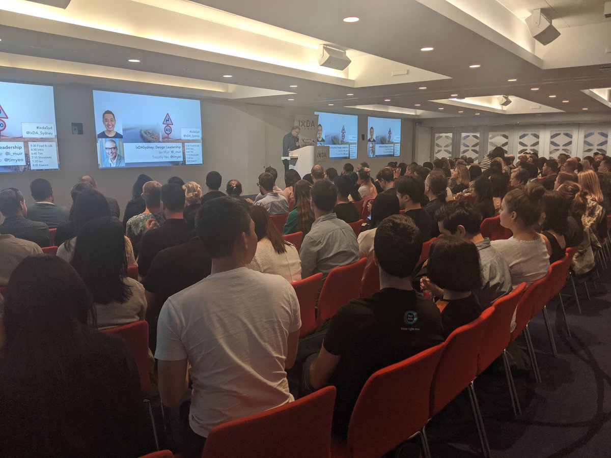 erietta's tweet image. Full house at @ixda_sydney but still drinks available #designresponsibly