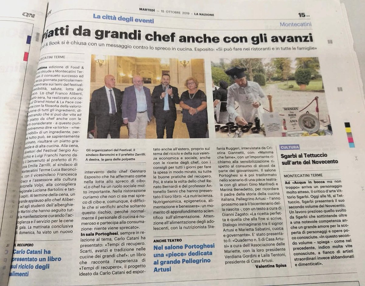 🙏 Grazie a Valentina Spisa per quest'articolo dedicato a Food&amp;Book 2019 - Festival del Libro e della Cultura Gastronomica pubblicato su <a href="/qn_lanazione/">La Nazione</a>

#foodandbook 💛