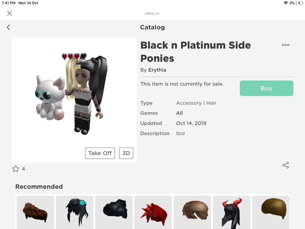 Erythia On Twitter Who Should Go On Sale Tonight - really black messy bun roblox