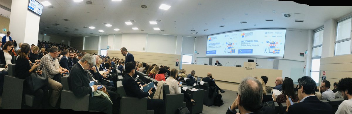 stefanocucchi's tweet photo. Sta per cominciare l’Osservatorio Multicanalità 2019: spazio integrato e customer journey differenziati #OM19 / @O_Multicanalita @Osserv_Digital https://t.co/H4YFfSVpTL