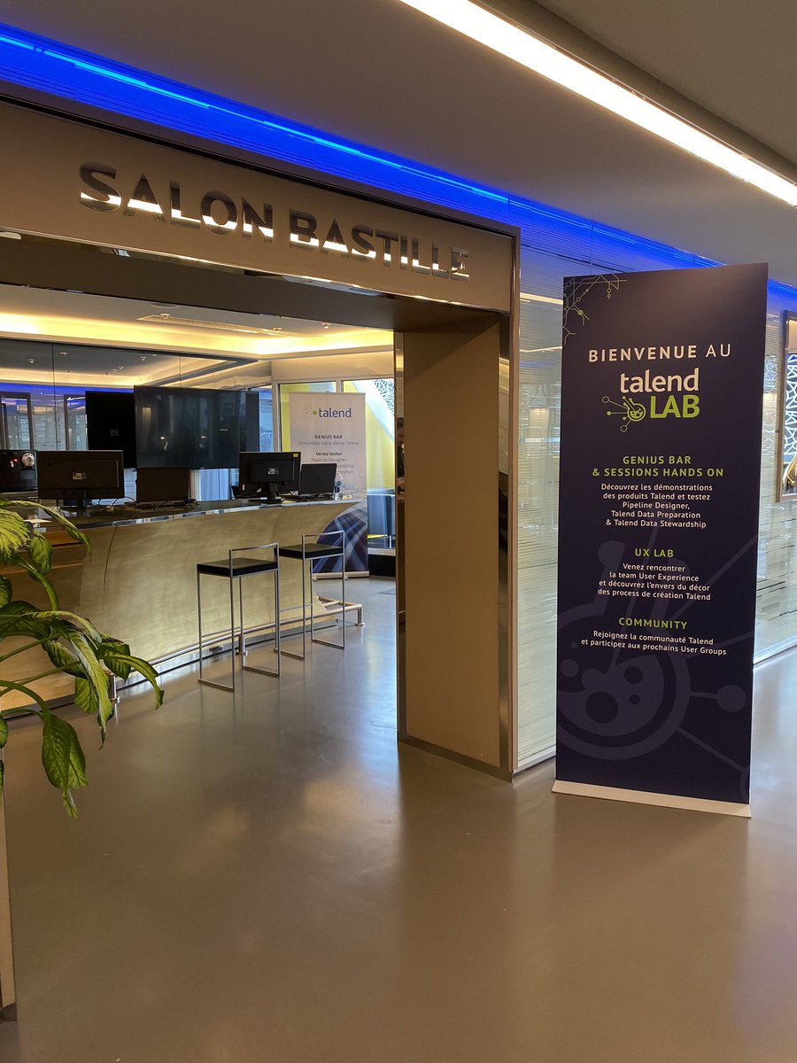 TalendCommunity's tweet photo. Bon jour Paris ! The #TalendCommunity is ready to welcome the #TalendConnect delegates on the 1st floor.
Bonus: the Genius Bar and the UX Lab are next to us. #TalendConnect https://t.co/T3qNh47Ply