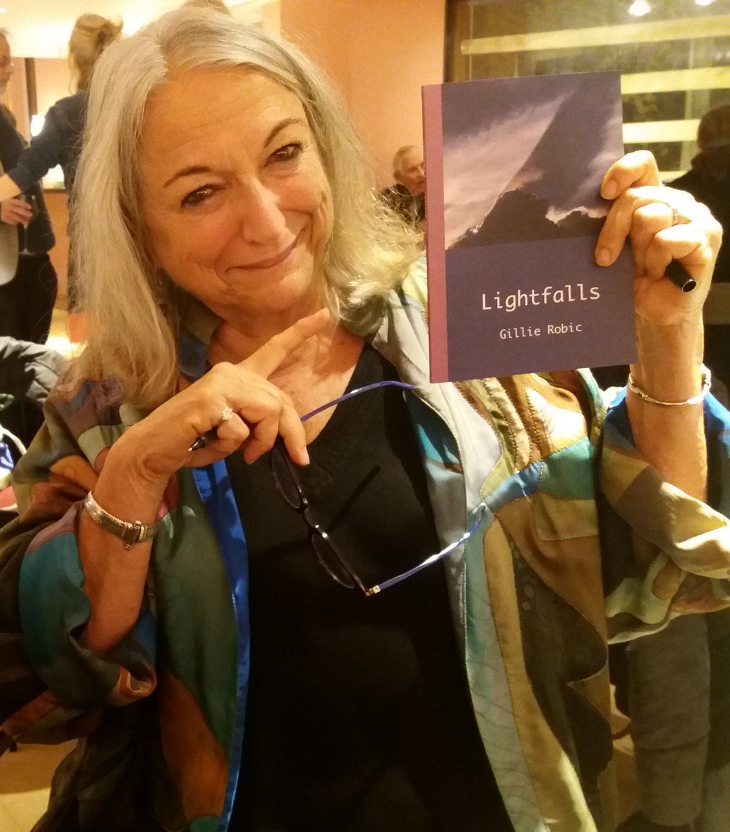 Gillie Robic at the launch of her wonderful second collection,  Lightfalls, last night. <a href="/LiveCanon/">Live Canon Poetry</a>