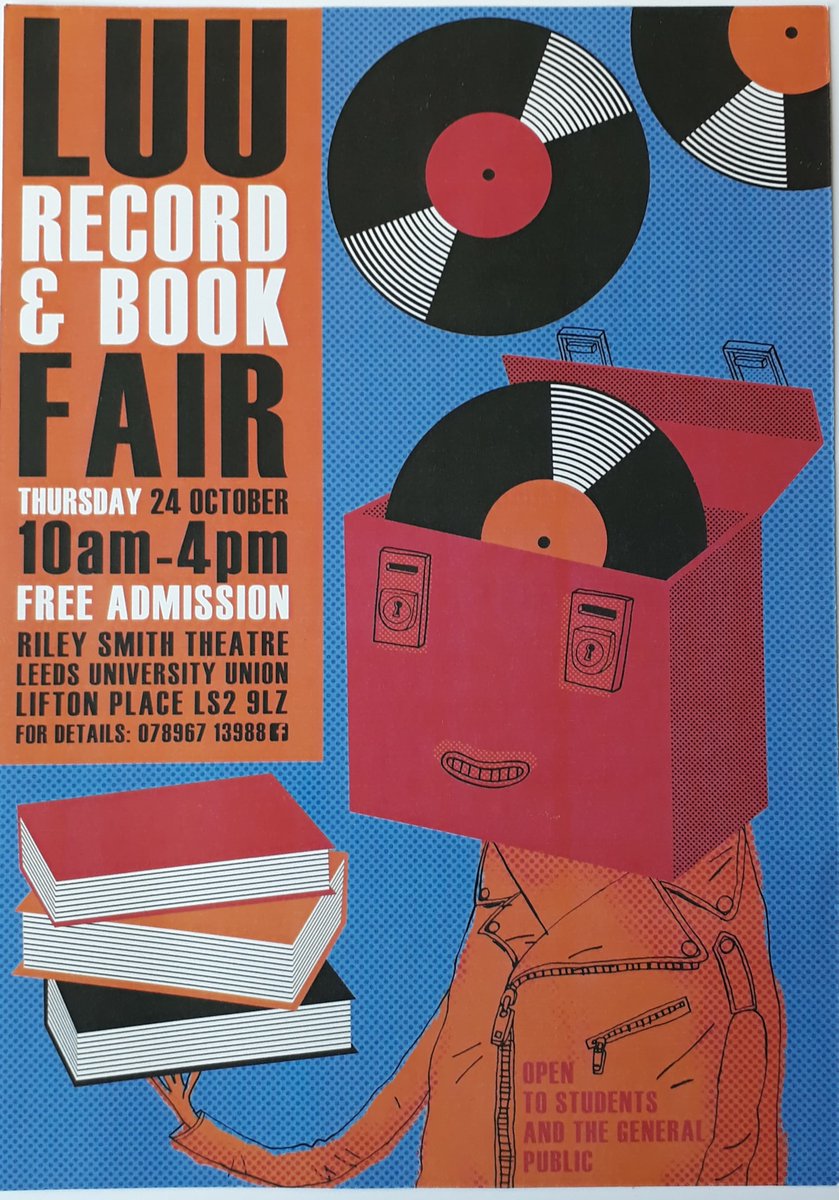 LeedsRecordFair's tweet image. @UoLLibrary Next Thursday! LUU Record &amp;amp; Book Fair @LeedsUniUnion  in the Riley Smith Theatre. Open to students and general public. Click below for more details. facebook.com/events/4492597… #vinylrecords #books #LeedsNext Thursday!  LUU Record &amp;amp; Book Fair @LeedsUniUnion
