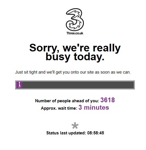 Meaks's tweet photo. Busy? Why is that..?😄 #ThreeDown #3Network #ThreeNetwork #Three4G #threemobile #ThreeUK #ThreeMeltDown https://t.co/v8uiPDG76L