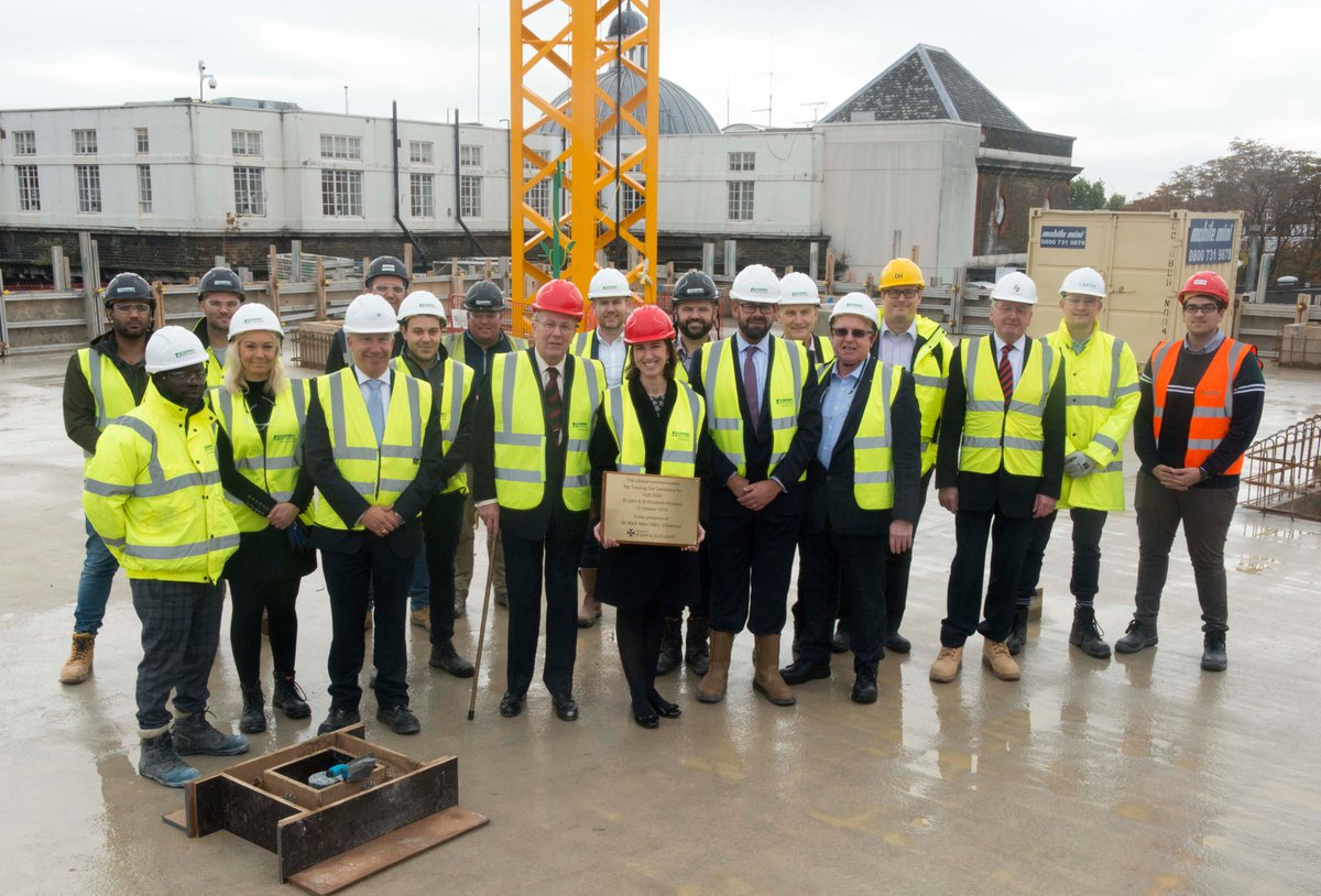 <a href="/AcademyCon/">Academy Consulting</a> at The Hospital of St John &amp; St Elizabeth this week, where the final external piece to their new extension was laid. We are incredibly proud to be part of this project with @HospStJohnEliz #HJE2020