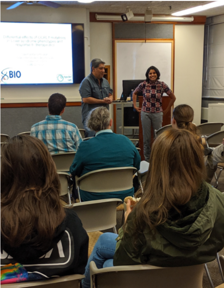 Purdue_AguiLAB's tweet photo. Yesterday Swetha Ramadesikan opened the Cell & Molecular Biology area seminar series with a fantastic talk about her Lowe syndrome research!
Made us proud! #science #purduecmb #cellbiologyseminar @PurdueBiolSci @PurdueScience @PUCancerCenter https://t.co/Zg53PY8bFs