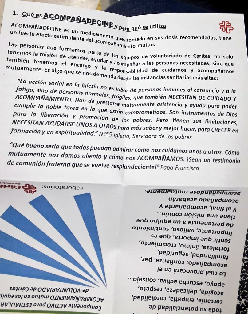 ValenciaCaritas's tweet photo. 🎒#FormaciónCáritas Nace AcompañaDeCine 2020 mg (Mil Gracias), el componente activo apropiado para acompañarnos mutuamente en nuestros equipos de voluntariado  Cáritas https://t.co/q11SY2eyOk