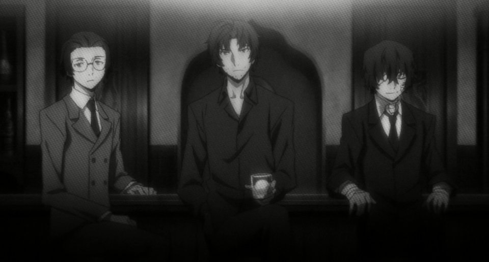 Ango treasured his friendships, drinking with Oda n' Dazai at Lupin. After their untimely deaths, Ango defended them and often is quoted as saying that both of them made important contributions to Japanese literature. He loved them and was incredibly shaken by their deaths.